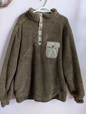 buffalo jackson trading co. fleece pullover brown size XXL #414